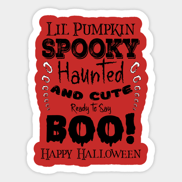 Spooky Lil' Pumpkin in Dark Font Sticker by Wizardbird